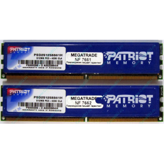 Память 1Gb (2x512Mb) DDR2 Patriot PSD251253381H pc4200 533MHz (Орск)
